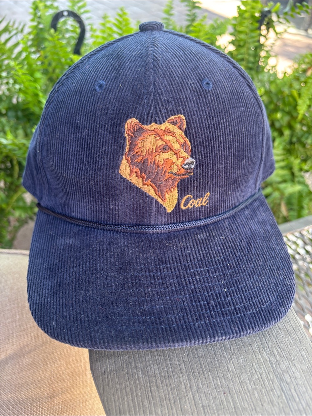 Coal Corduroy Bear Cap in Navy